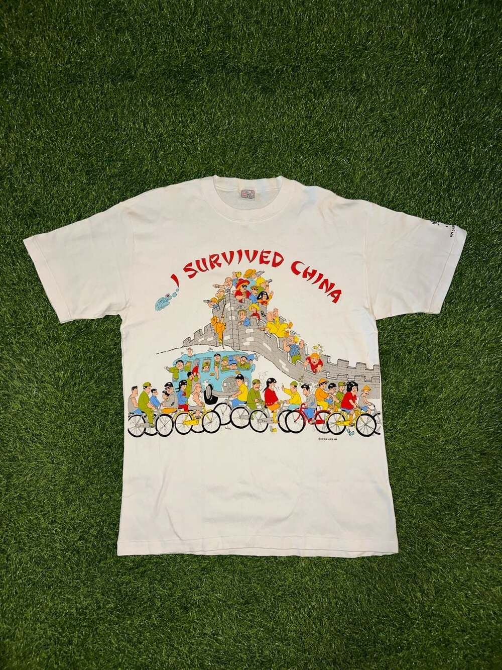 Vintage 1986 Sun Shirts I Survived China Graphic T-Shirt Size XL